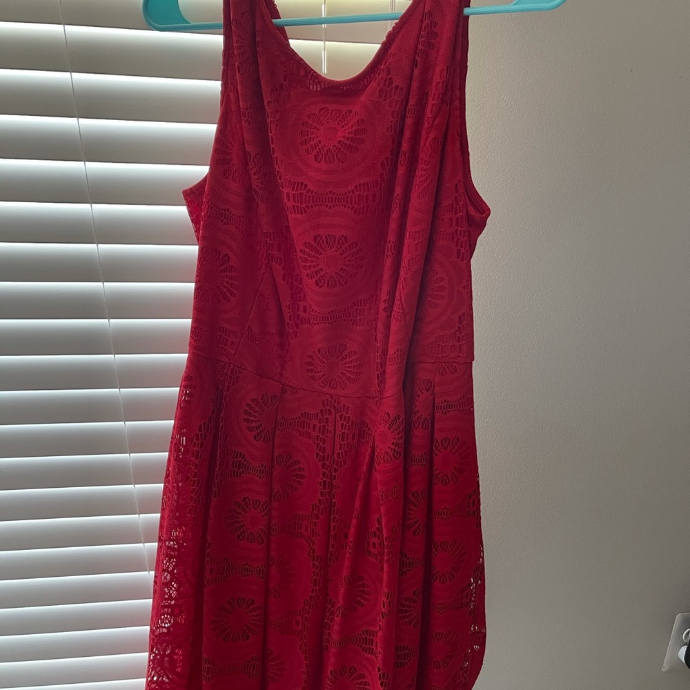 Size 20 Lace Red Dress Avenue